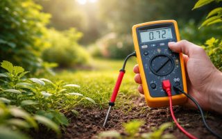 main-multimetre-sonde-sol-jardin