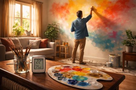 peintre-couleurs-vives-piece-chaleureuse