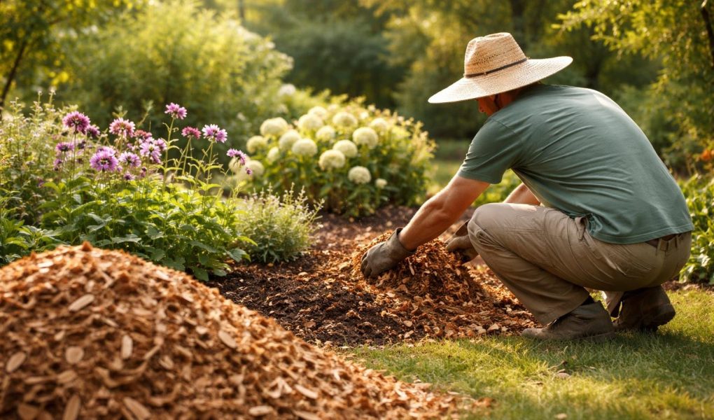 jardinier-chapeau-paille-copeaux-bois