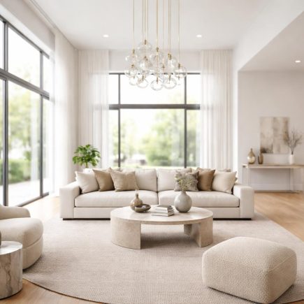 piece-moderne-lumiere-naturelle-lustre