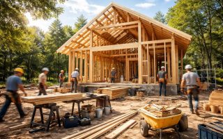 chantier-maison-bois-ouvriers-arbres
