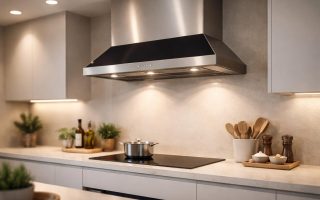 cuisine-moderne-hotte-elegante-plan-travail