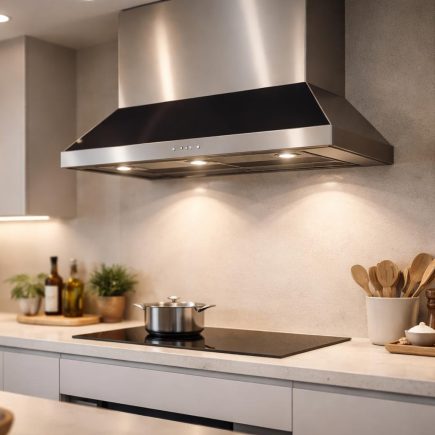cuisine-moderne-hotte-elegante-plan-travail